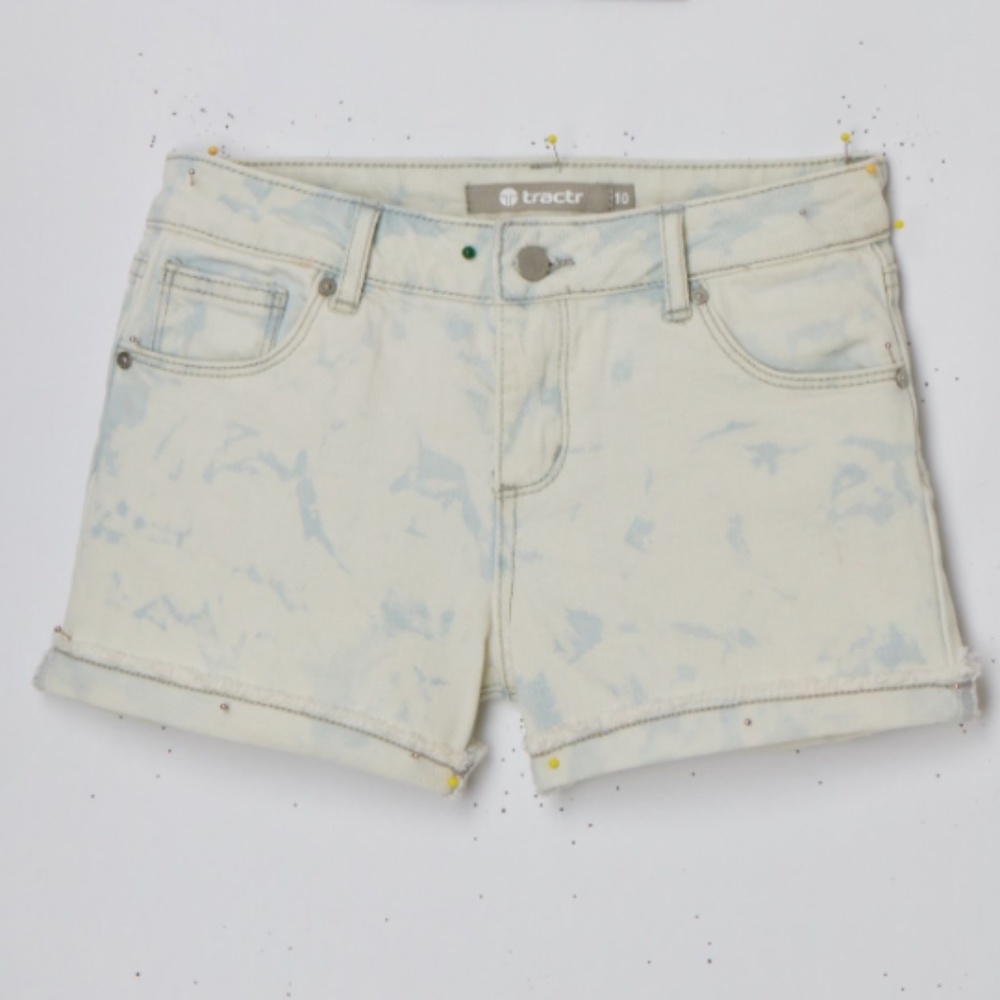 Tractr Girls Jean Shorts - Bleached - Size 10 - NEW